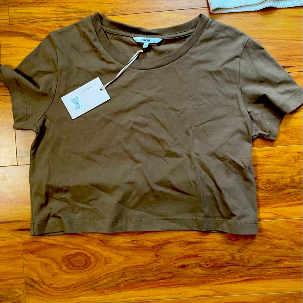 Brown crop top